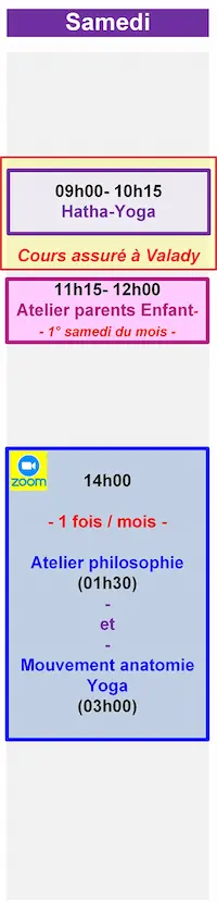 Planning Samedi